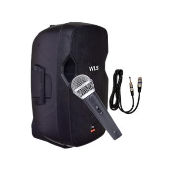 Imagem de Caixa Acústica WLS S12 Ativa com Bluetooth + Microfone c/fio
