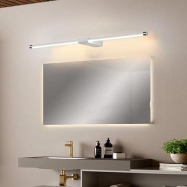 Imagem de GZZBMY Luz de espelho LED Arandelas de parede de banheiro Arandela moderna de metal impermeável Iluminação de imagem acrílica Iluminação de parede do banheiro para sala de estar quarto penteadeira