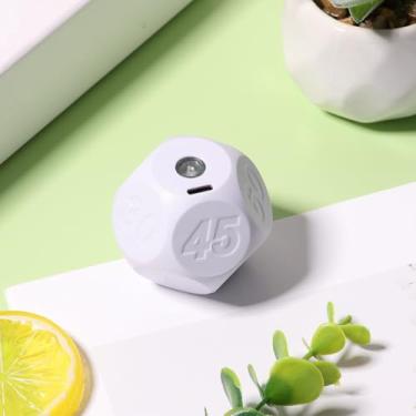 Imagem de DJAPWPX Temporizador de cubo recarregável de 12 lados com 11 contagem regressiva predefinida, ferramenta de gerenciamento de tempo fácil de usar para estudo de treino de cozinha em sala de aula