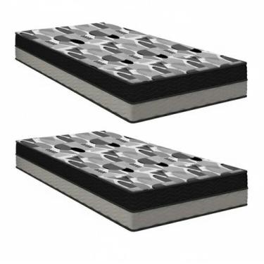 Imagem de Kit 2 Colchões Solteiro Ortobom Iso Dupla Face 88x188x20cm