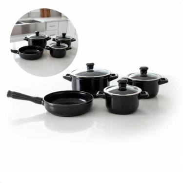 Imagem de Jogo De Panela 4 Peças 100 por cento Cerâmica Vai Ao Forno Jogo com Fr