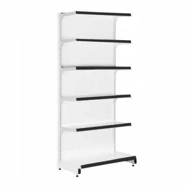 Imagem de Gôndola Prateleira 6 Níveis 40x30 New Plus 2,00 Parede Inicial pe Pret