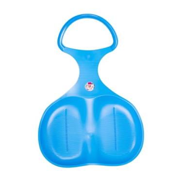 Imagem de MotiveTech Prancha de trenó de neve para crianças, sandboard, 38 cm x 57 cm x 15 cm, meninos e meninas, alça ergonômica, presente, trenó de inverno, grama, Azul Claro