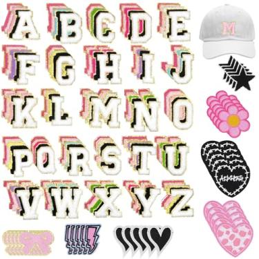 Imagem de Adesivos de letras de chenille para roupas DIY - 165 peças de adesivos para chapéus, jaquetas, bolsas, capas de telefone - adesivos decorativos sem desgaste, sem bolinhas, sem encolhimento, corte de