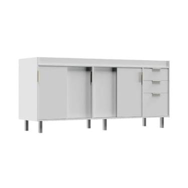 Imagem de Balcão de Cozinha 4 Portas de Correr 3 Gaveta 100% MDF 174cm