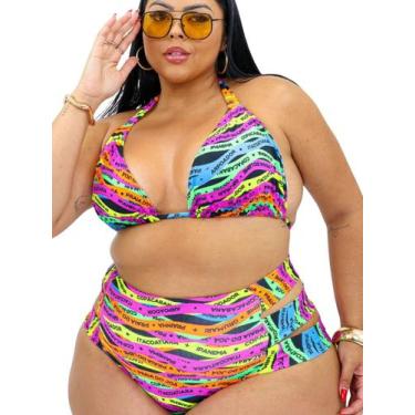 Imagem de Biquini Plus Size Asa Delta Marquinha Biquini Tendência Suplex - ANNA 