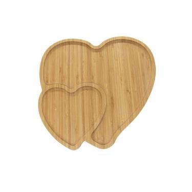 Imagem de Petisqueira Bandeja Formato De Coração 27Cm Com Divisoria