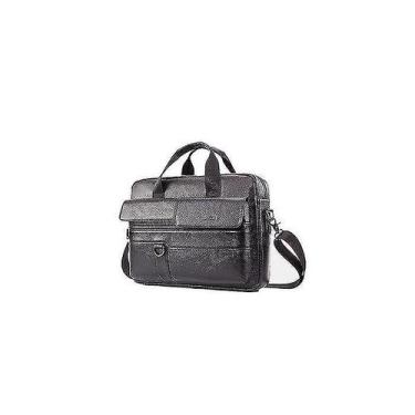 Imagem de Mochilas masculinas de grande capacidade bolsa mensageiro de couro gen