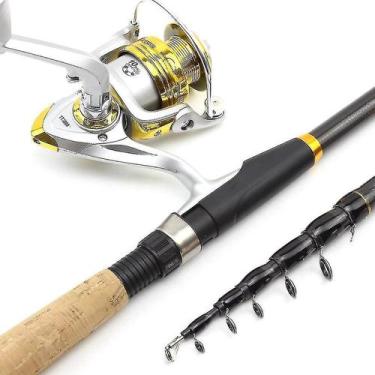 Imagem de Varas de pesca Vara de pesca de 2,1 m com carretel de carbono vara de 