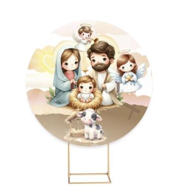 Imagem de Painel Festa Redondo Sublimado Natal 1,50m - Fadrix, NAT184