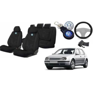 Imagem de "Kit de Personalização: Capas de Banco Golf 2000-2006 + Volante e Chav
