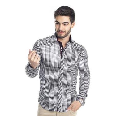 Imagem de Camisa Masculina Xadrez Slim Fit Casual 100% Algodão - Tony Menswear, 