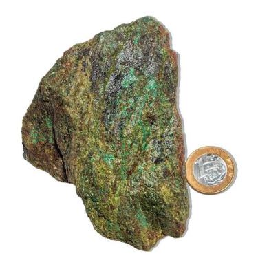 Imagem de Malaquita Bruta Natural 400 a 450g 10 a 15cm Tipo C - Cristais de Curv