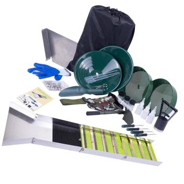 Imagem de Jiawu Kit Completo para Garimpo de Ouro, Caixa de Descarga Dobrável de 50 polegadas, Kit de Prospecção de Ouro, Equipamento Portátil de Mineração de Ouro em Liga de Alumínio