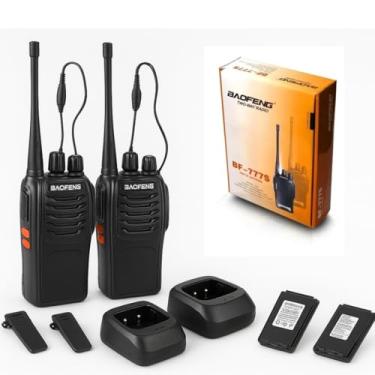 Imagem de Kit 2 Rádio Comunicador Walk Talk HT UHF 16 Canais Baofeng