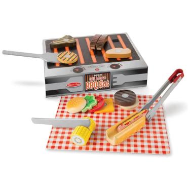 Imagem de Kit de Churrasco Infantil de Madeira com 20 Peças para Crianças Acima de 3 Anos, Meliss...