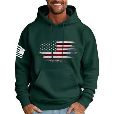 Imagem de Moletom masculino com capuz MLYYJCKG, moderno, de lã grande e bolsos, 