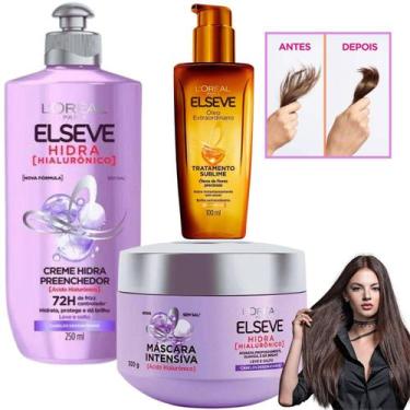Imagem de Kit Elseve Hidra Loreal Paris Acido Hialurônico Óleo Extraordinário Cr