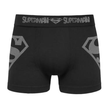 Imagem de Cueca Boxer Altomax DC Superman Infantil - Preto 9-11, Preto, 9
