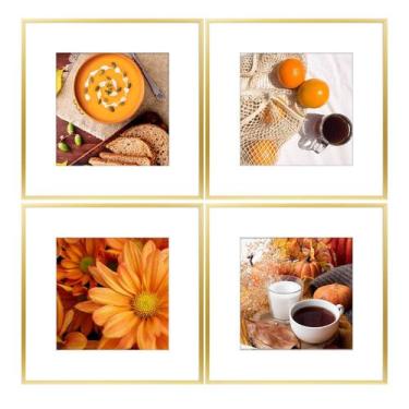 Imagem de Porta-retratos Golden State Art 12x12 com tapete para 8x8, conjunto de