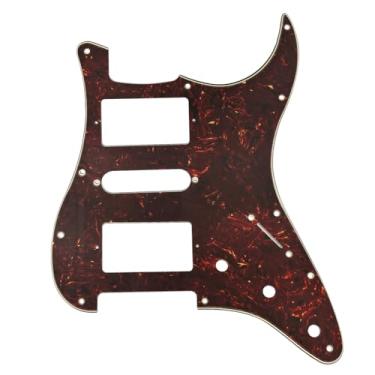 Imagem de SHENGSUI Red Tortoise 11 furos HSH Strat Pickguard Humbucker Single Humbucker Scrath Plate para FD padrão americano/mexicano Stratocaster