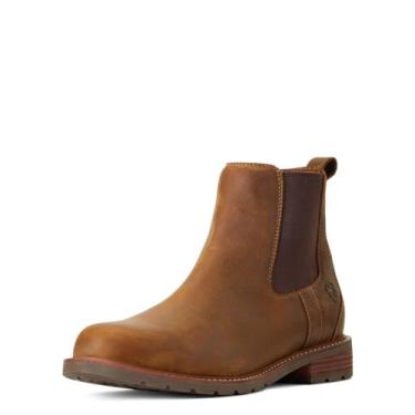 Imagem de ARIAT Bota unissex adulta Wexford impermeável Chelsea, Marrom envelhecido, 42