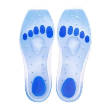 Imagem de Palmilha de Silicone para Fascite Plantar - Palmilha Ortopédica Unissex com Gel Aliviador | Suporte para Calcanhar e Absorção de Impacto(2XL 45-47)