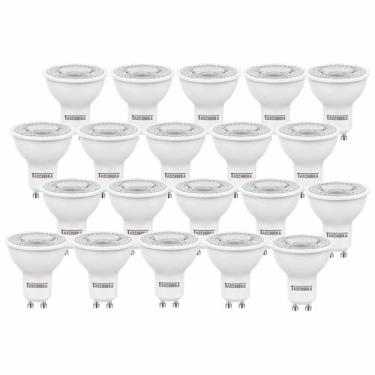 Imagem de Kit 20 Lâmpada Led Dicroica Gu10 7w 4000k Luz Neutra Bivolt