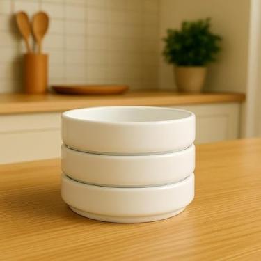 Imagem de Comedouro Gato de Porcelana Branca – Tigela para gato 230ml Pet Elegante, Resistente Ração e Água(3)