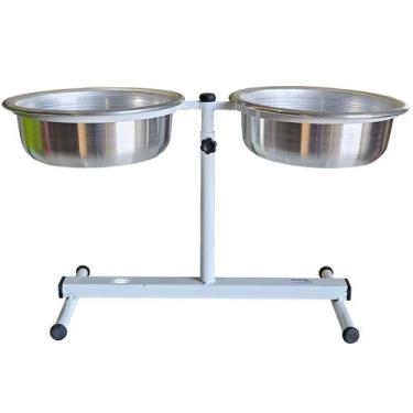 Imagem de Comedouro Duplo Suspenso Regulavel Cães Avipet Grande 1200ml
