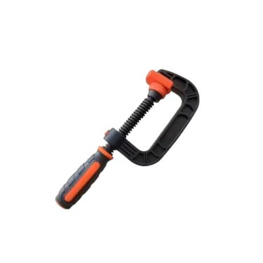 Imagem de 1 pacote de grampos de mola para marcenaria, ferramenta tipo C de fixação rápida, braçadeira tipo G, braçadeira de fixação de instalação de madeira com parafuso ajustável, força de fixação ajustável