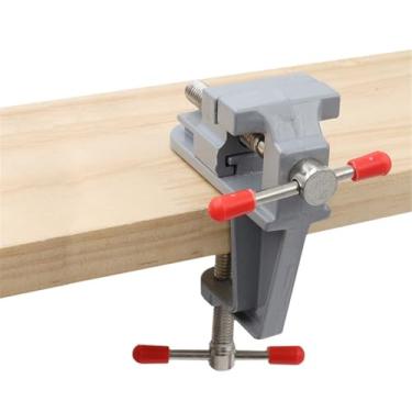 Imagem de Torno de bancada multifuncional de liga de alumínio, mini braçadeira de bancada eletrônica de joias DIY, ferramenta manual manual, construção de metal