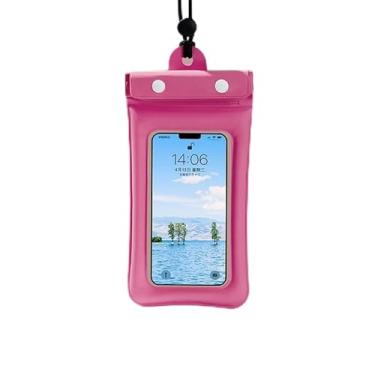 Imagem de Bolsa universal à prova d'água, capa de telefone flutuante à prova d'água, bolsa seca com cordão para iPhone 16, 15, 14, 13 Max Plus, Samsung, IPX8, bolsa seca Cruise Beach, Essenciais de viagem, rosa