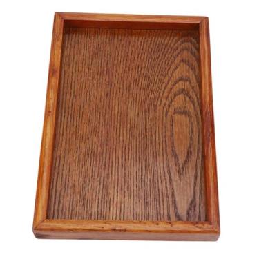 Imagem de ZAWELIYO Bandeja de chá de Madeira Elegante, Estilo Simples, Travessa Fácil de Limpar para Utensílios de Mesa de Escritório Doméstico (22 * 15cm)