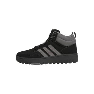 Imagem de adidas Tênis unissex adulto Hoops 4.0 cano médio, Preto/cinza/preto, 6.5 Women/5.5 Men