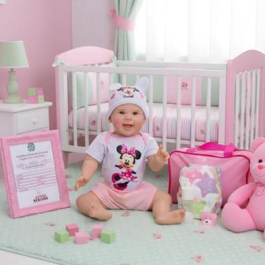 Imagem de Bebê Boneca Reborn Menina Mayze Corpo Em Silicone Com Bolsa Maternidad