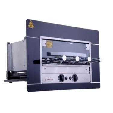 Imagem de Churrasqueira a Gás de Embutir para 4 Espetos Titanium Preto GN 220V Titan