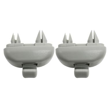 Imagem de Kecle 2 peças de clipe de viseira de sol compatível com Audi Q5 Q3 A1 A3 A4 A5 S3 S4 S5 TT 8U0857562A (cinza)