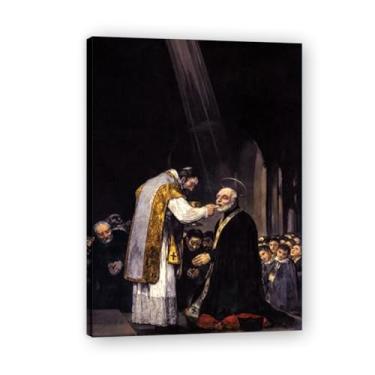 Imagem de The Last MealFrancisco De Goya Impressão em tela romântica espanhola - Obra-prima do influente pintor romântico 69,8 x 98 cm emoldurado