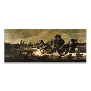 Imagem de LKXGRRSFG Arte em tela romântica Francisco De Goya The FatesSpanish - Obra-prima clássica para decoração de escritório doméstico 50 x 100 cm sem moldura