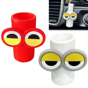 Imagem de QZAVIRE 2 peças de suporte de batom de desenho animado para carro, suporte de protetor labial para carro, sem derretimento, compatível com a maioria dos protetores labiais, decoração de interiores de