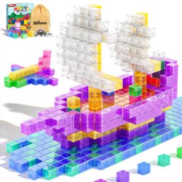 Imagem de Brinquedos de construção de blocos magnéticos Apluses Transparent 64PC