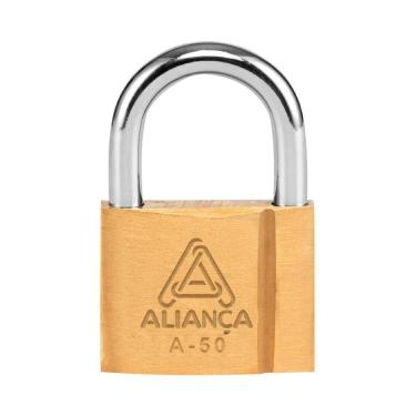 Imagem de Cadeado de Latão com Chaves 50mm Aliança Metalúrgica