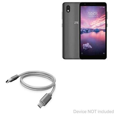 Imagem de ZTE Avid 579 Cable, BoxWave [Micro USB DuraCable] Cabo de carregamento Micro USB trançado para ZTE Avid 579 - Cinza espacial