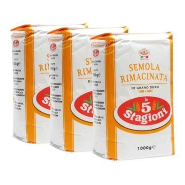 Imagem de Farinha Italiana Le 5 Stagioni Tipo Sêmola Rimacinata 3kg