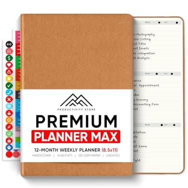 Imagem de Planner 2024 PRO MAX - Melhor planejador diário, semanal e mensal de metas e produtividade | Agenda diária sem data de 1 ano para mulheres e homens | Aumenta a produtividade e a felicidade | Capa dura