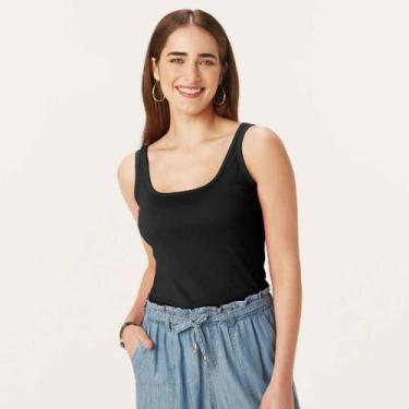 Imagem de Camiseta Básica Regata Malwee 1000004494 Algodão, Preto, GG