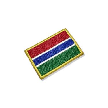 Imagem de BP0196-011 Bandeira Gambia Patch Bordado 5,7x3,8cm - BR44