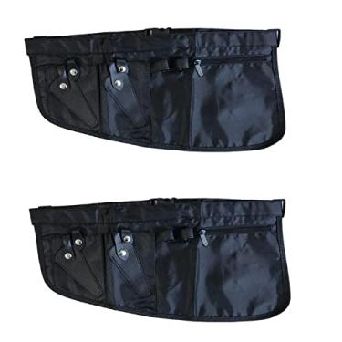 Imagem de barenx Bolsa de cintura de barbeiro bolsa de maquiagem portátil para tesouras, pentes, ferramentas de maquiagem preta