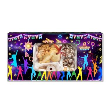 Imagem de Pacote com 12 caixas de lembrancinhas de festa com janela, caixas de trampolim brilhantes para lembrancinhas de festa de doces, caixas de presente para chá de bebê de aniversário, casamento, embalagem